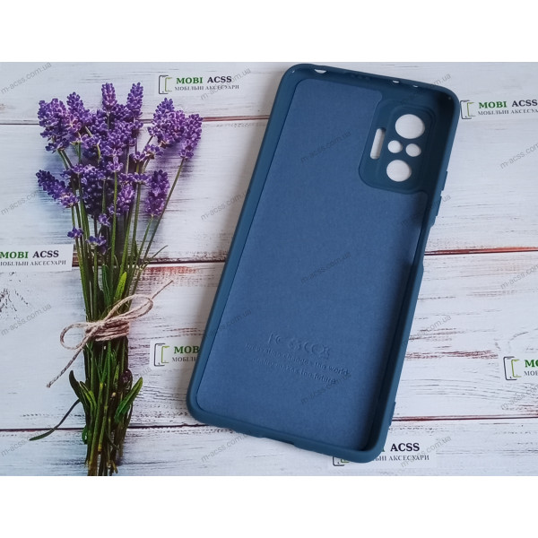 Силіконовий чохол Xiaomi Redmi 10C з мікрофіброю, матовий, помірно бірюзового кольору.