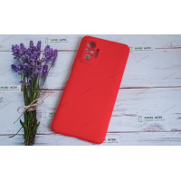 Силіконовий чохол Xiaomi Redmi Note 10 Pro (4G) з мікрофіброю, матовий, червоного кольору.