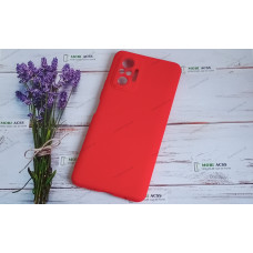 Силіконовий чохол Xiaomi Redmi Note 10 Pro (4G) з мікрофіброю, матовий, червоного кольору.