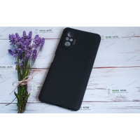 Силіконовий чохол Xiaomi Redmi Note 10 Pro (4G) з мікрофіброю, матовий, чорного кольору.