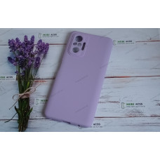 Силіконовий чохол Xiaomi Redmi Note 10 Pro (4G) з мікрофіброю, матовий, бузкового кольору.