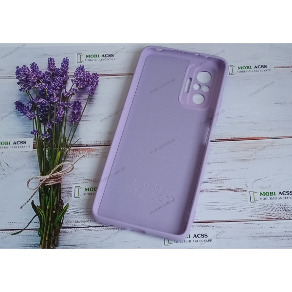 Силіконовий чохол Xiaomi Redmi Note 10 Pro (4G) з мікрофіброю, матовий, бузкового кольору.