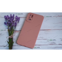 Силіконовий чохол накладка Xiaomi Redmi Note 10S, матовий, пудрового кольору.
