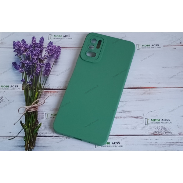 Силіконовий чохол накладка Xiaomi Redmi Note 10 (5G), матовий, зеленого кольору.