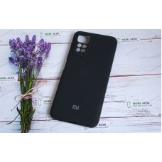 Силіконовий чохол Xiaomi Redmi Note 11S (4G) з мікрофіброю, матовий, чорного кольору.
