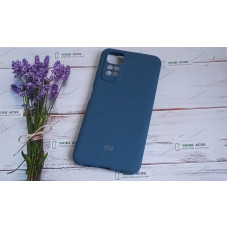 Силіконовий чохол Xiaomi Redmi Note 11S (4G) з мікрофіброю, матовий, помірно бірюзового кольору.