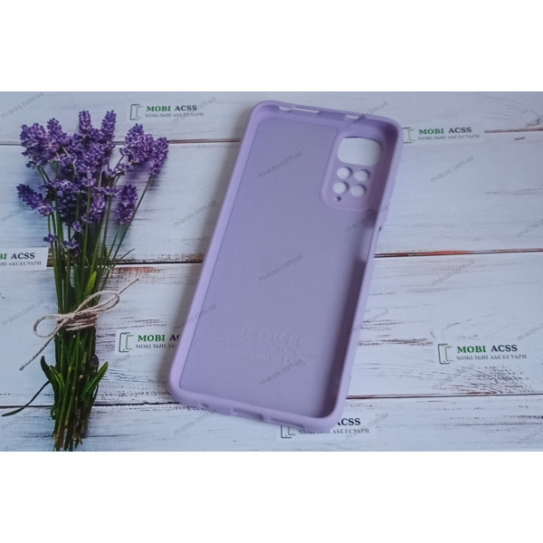 Силіконовий чохол Xiaomi Redmi Note 11 (4G) з мікрофіброю, матовий, помірно бірюзового кольору.