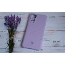 Силіконовий чохол Xiaomi Redmi Note 11S (4G) з мікрофіброю, матовий, бузкового кольору.