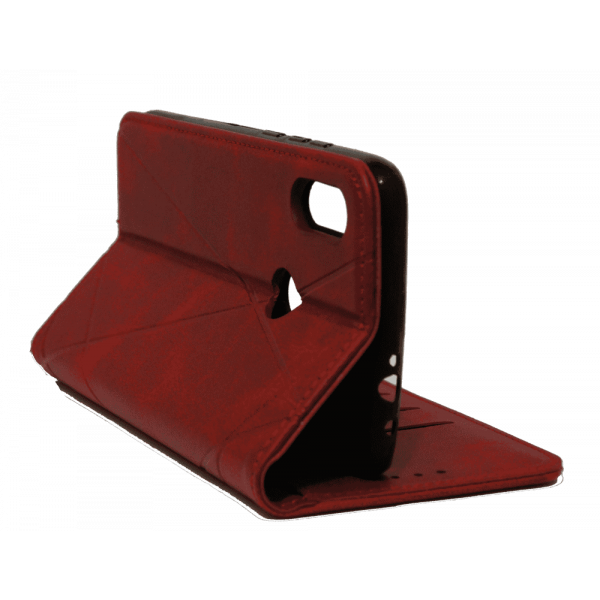 Чохол книга шкіряна для Xiaomi Redmi Note 7, магнітом та підставкою, Business Leather, червоного кольору.
