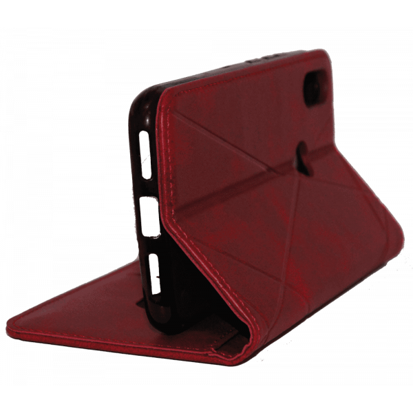 Чохол книга шкіряна для Xiaomi Redmi Note 7, магнітом та підставкою, Business Leather, червоного кольору.