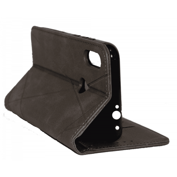 Чохол книга шкіряна для Xiaomi Redmi Note 7 Pro, магнітом та підставкою, Business Leather, сірого кольору.