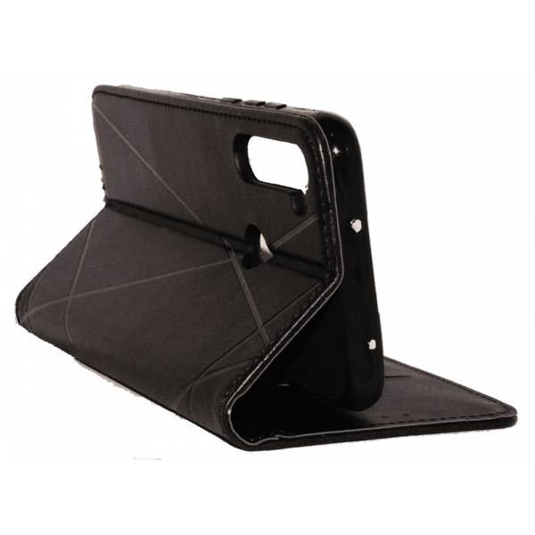 Чохол книга шкіряна для Xiaomi Redmi Not 8, магнітом та підставкою, Business Leather, чорного кольору.