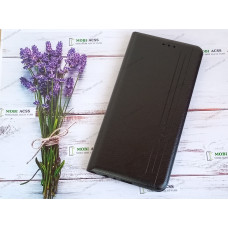 Чохол книга шкіряна для Xiaomi Redmi Note 8T, магнітом та підставкою, Mustang, чорного кольору.