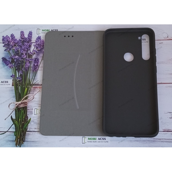 Чохол книга шкіряна для Xiaomi Redmi Note 8T, магнітом та підставкою, Mustang, золотого кольору.
