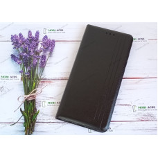 Чохол книга шкіряна для Xiaomi Redmi Note 8 Pro, магнітом та підставкою, Mustang, чорного кольору.