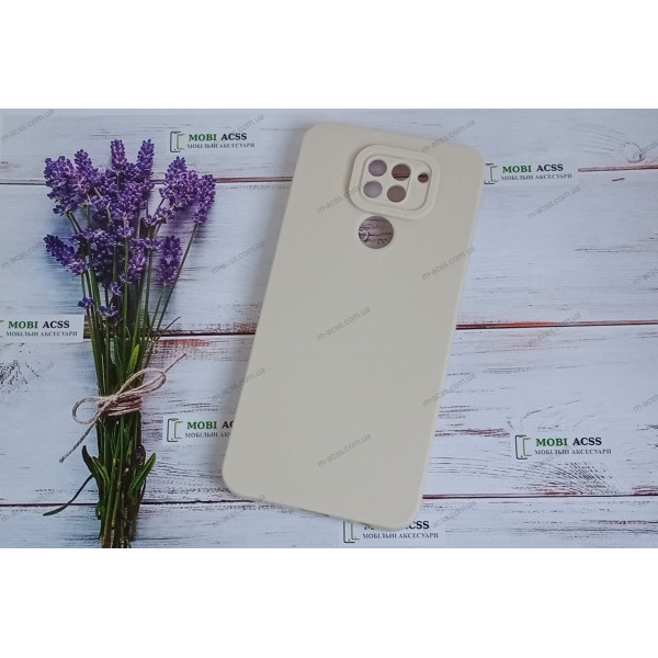 Силіконовий чохол накладка Xiaomi Redmi Note 9, матовий, молочного кольору.