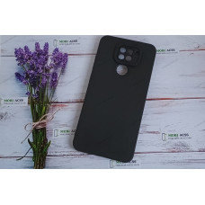 Силіконовий чохол накладка Xiaomi Redmi Note 9, матовий, чорного кольору.