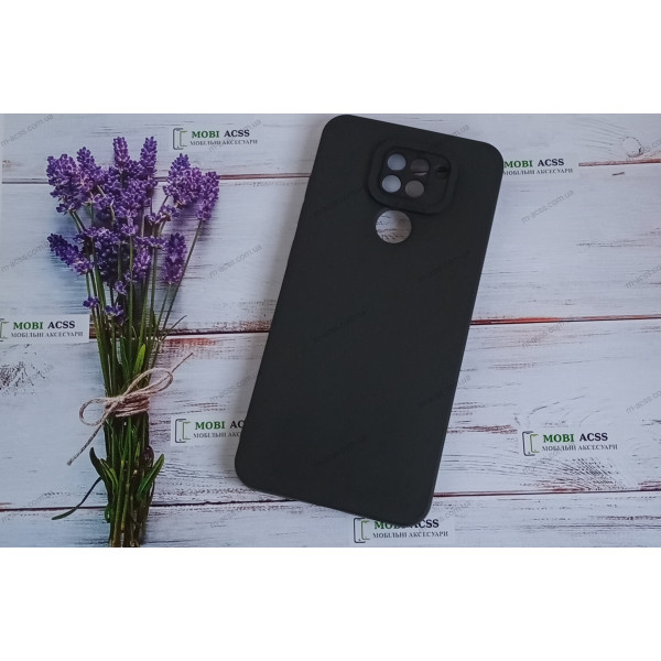 Силіконовий чохол накладка Xiaomi Redmi Note 9, матовий, чорного кольору.