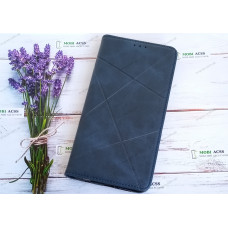 Чохол книга шкіряна для Xiaomi Redmi Not 9 Pro, магнітом та підставкою, Business Leather, синього кольору.