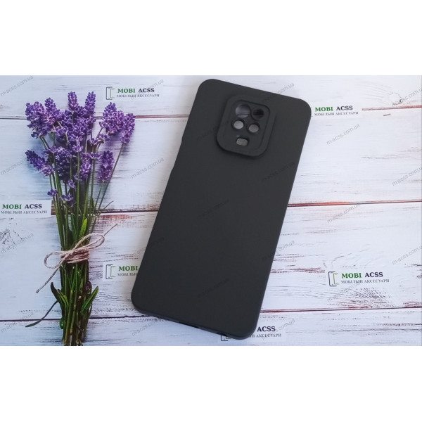 Силіконовий чохол накладка Xiaomi Redmi Note 9 Pro, матовий, чорного кольору.