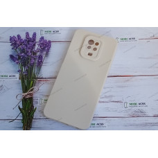 Силіконовий чохол накладка Xiaomi Redmi Note 9 Pro, матовий, молочного кольору.