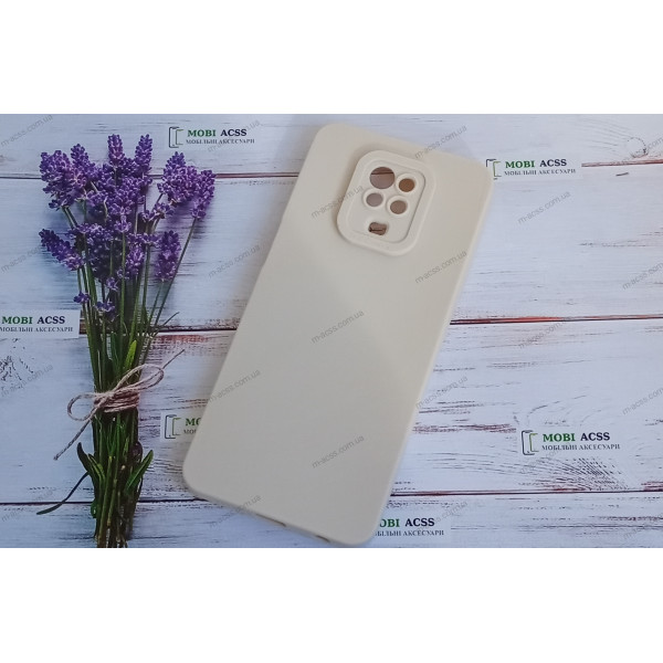 Силіконовий чохол накладка Xiaomi Redmi Note 9 Pro, матовий, молочного кольору.