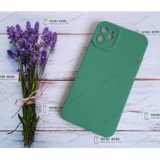 Силіконовий чохол накладка iPhone 11 , матовий, зеленого кольору.