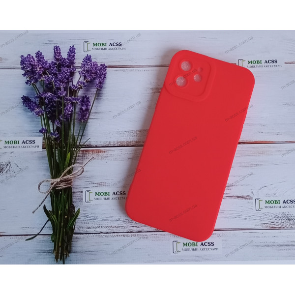 Силіконовий чохол накладка iPhone 12, матовий, червоного кольору.