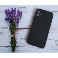 Силіконовий чохол накладка iPhone 12, матовий, чорного кольору.