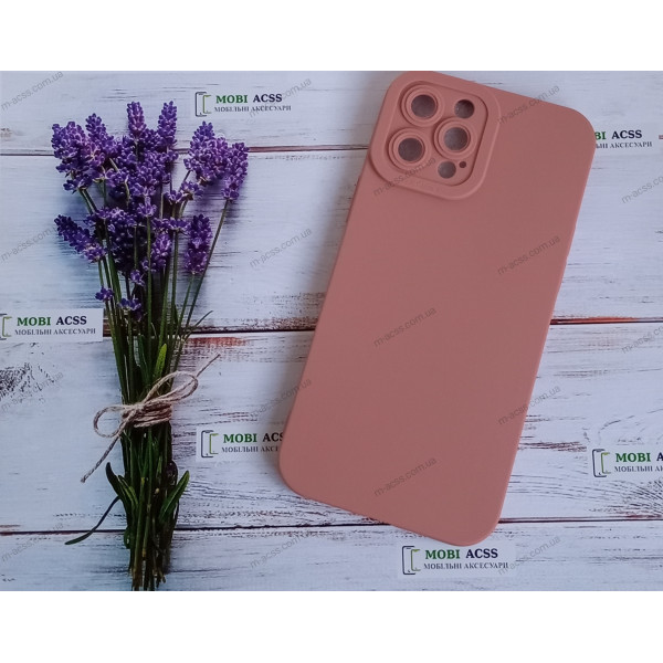Силіконовий чохол накладка iPhone 12 Pro Max, матовий, темно-пудрового кольору.