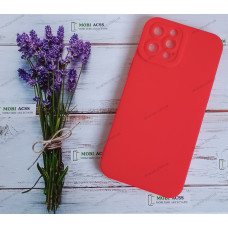 Силіконовий чохол накладка iPhone 12 Pro Max, матовий, червоного кольору.