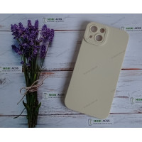 Силіконовий чохол накладка iPhone 13, матовий, молочного кольору.
