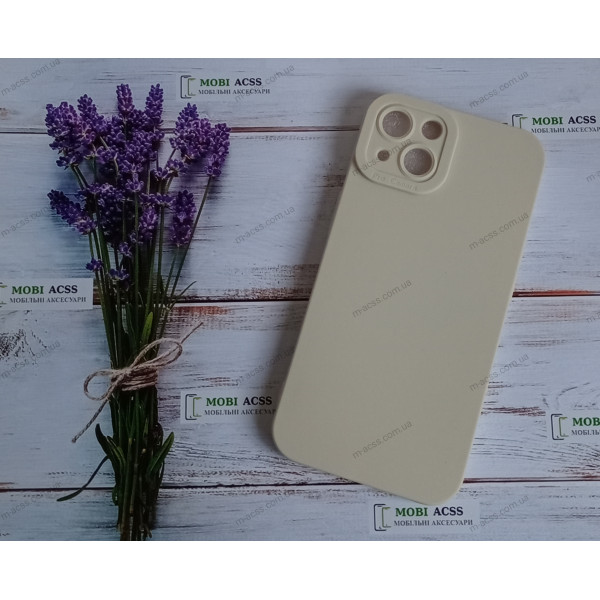 Силіконовий чохол накладка iPhone 13, матовий, молочного кольору.