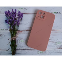 Силіконовий чохол накладка iPhone 13, матовий, темно-пудрового кольору.