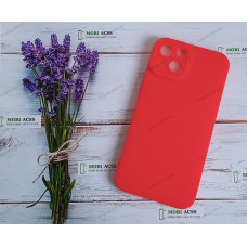 Силіконовий чохол накладка iPhone 13, матовий, червоного кольору.