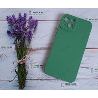Силіконовий чохол накладка iPhone 13, матовий, зеленого кольору.