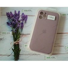 Силіконовий чохол iPhone 11 Pro з мікрофіброю, матовий, темно-пудрового кольору.