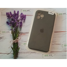 Силіконовий чохол iPhone 11 Pro з мікрофіброю, матовий, темно-сірого кольору.