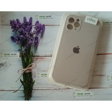 Силіконовий чохол iPhone 11 Pro з мікрофіброю, матовий, сірого кольору.