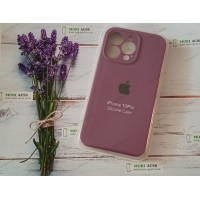 Силіконовий чохол iPhone 13 Pro з мікрофіброю, матовий,  фіолетового кольору.
