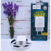 Зарядний пристрій Hoco C73A 12W, 2,4А на 2 порти USB