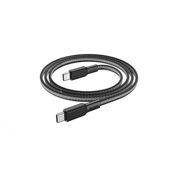Кабель для зарядки Hoco X69 дата кабель, швидка зарядка, Type-C та Type-C, 60W, Чорний