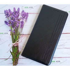 Чохол книга шкіряна для Samsung A04S, з магнітом та підставкою, Mustang, чорного кольору.