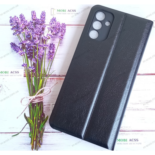 Чохол книга шкіряна для Samsung A04S, з магнітом та підставкою, Mustang, чорного кольору.
