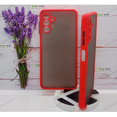 Силіконовий чохол Samsung Galaxy A13 (5G)  матовий, з закритою камерою чохол на телефон Самунг а13 5г червоного кольору.