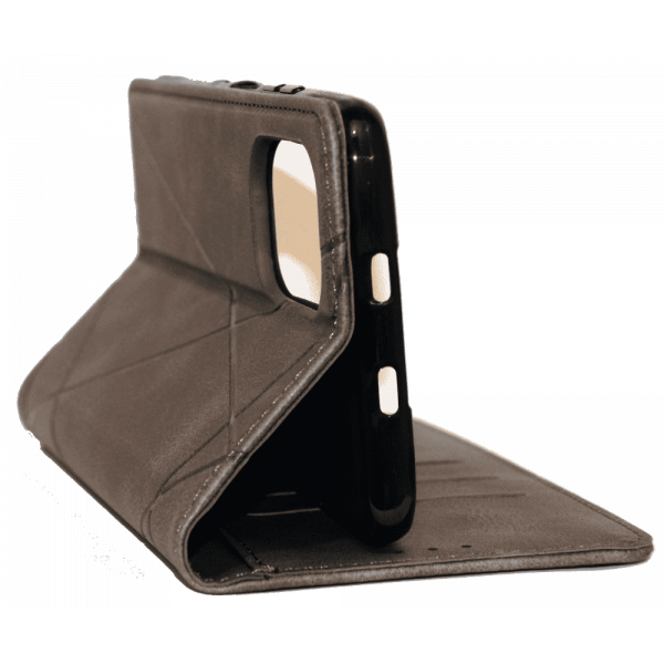 Чохол книга шкіряна для Xiaomi Poco K40, магнітом та підставкою, Business Leather, сірого кольору.