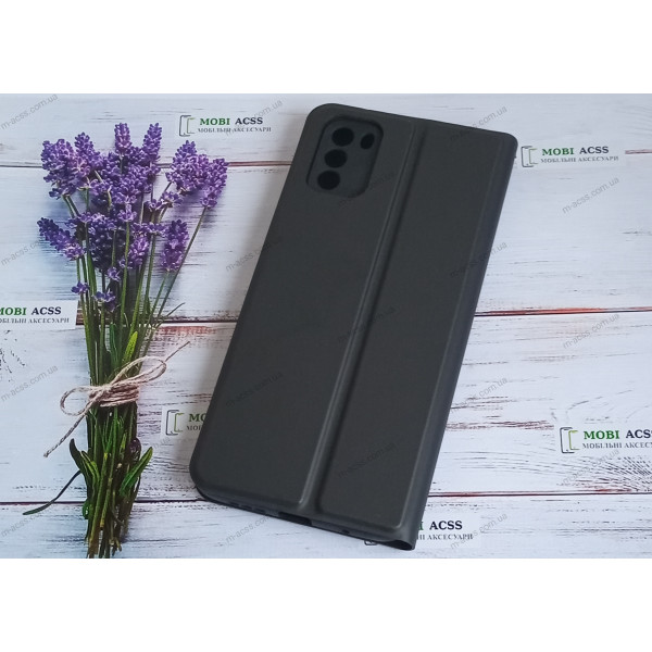 Чохол книга для Xiaomi Poco M3, штучна шкіра, з магнітом та підставкою, Lux, чорного кольору.