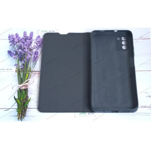 Чохол книга для Xiaomi Poco M3, штучна шкіра, з магнітом та підставкою, Lux, м'ятного кольору.