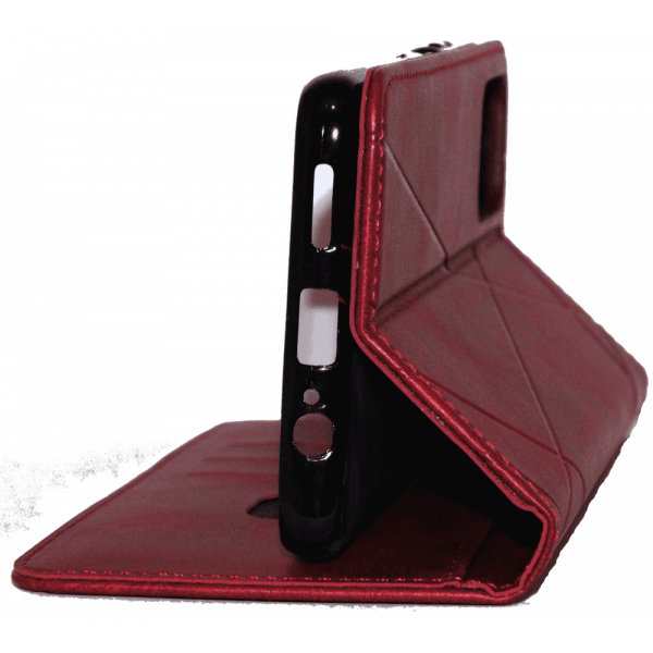 Чохол книга шкіряна для Xiaomi Redmi Note 11 (5G), магнітом та підставкою, Business Leather, червоного кольору.