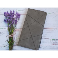 Чохол книга шкіряна для Xiaomi Poco X3 Pro, магнітом та підставкою, Business Leather, сірого кольору.
